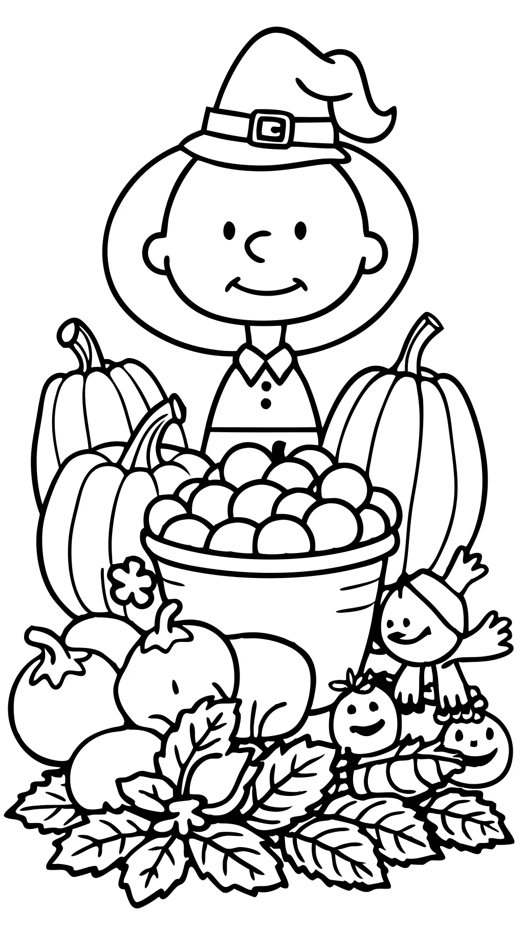 coloriages de Thanksgiving Charlie Brown